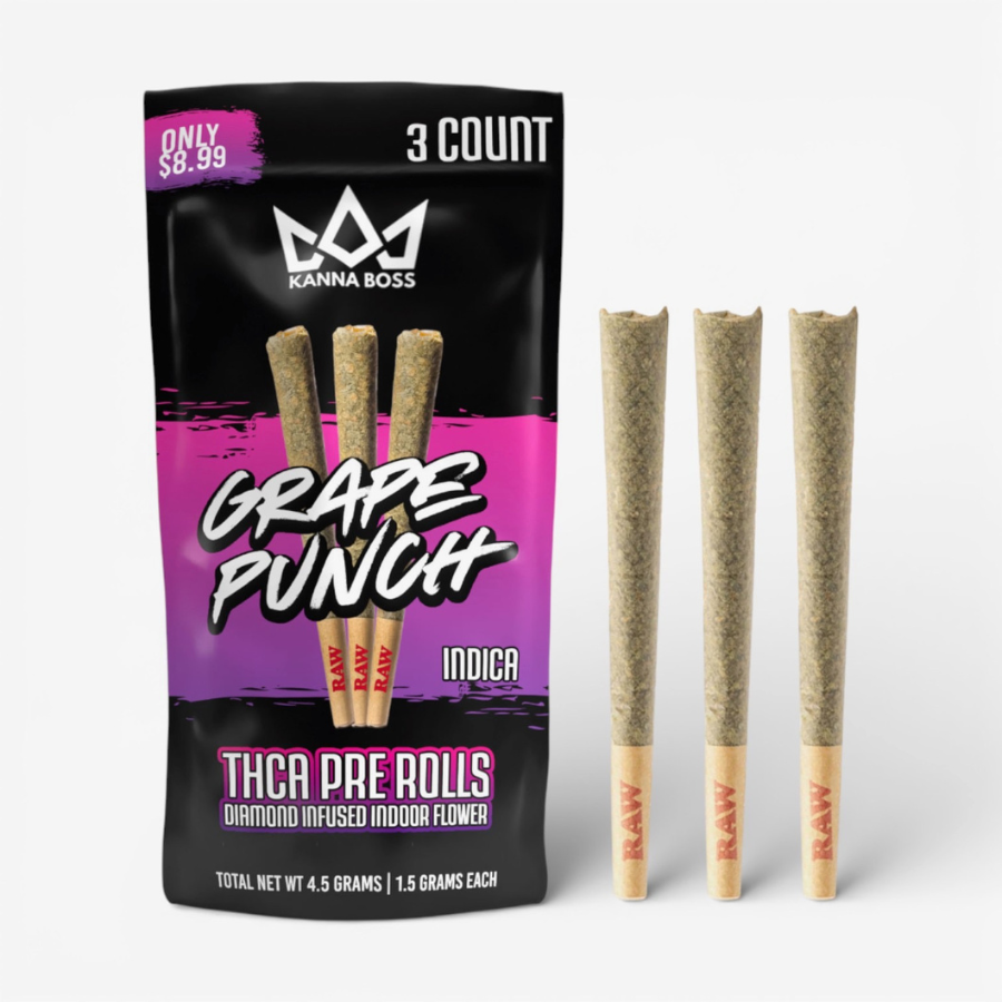 GRAPE PUNCH INFUSED PRE-ROLLS 3 X 1.5G